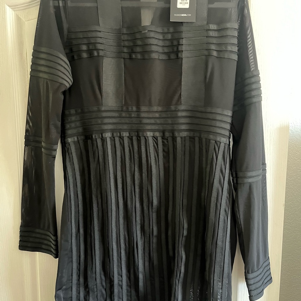 Fashion Nova Black Long Sleeve Dress